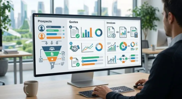 Logiciel CRM prospects, devis et factures pour TPE et PME en 2026